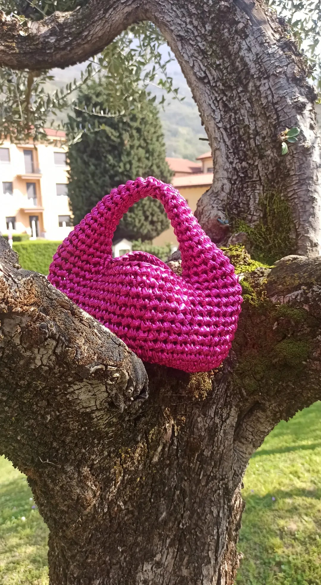 Borsa Uncinetto Fucsia