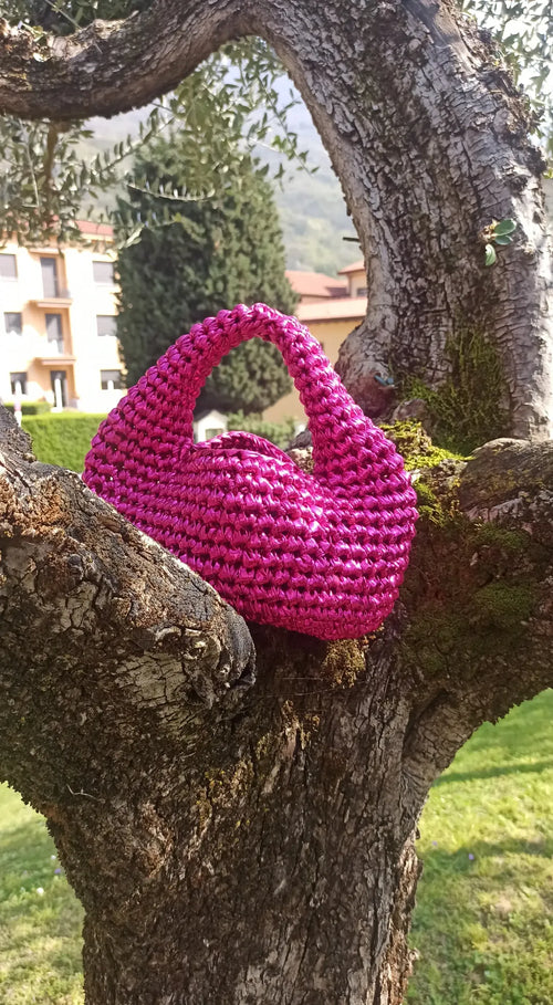 Borsa Uncinetto Fucsia