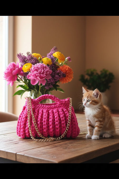 Bauletto Fucsia Crochet