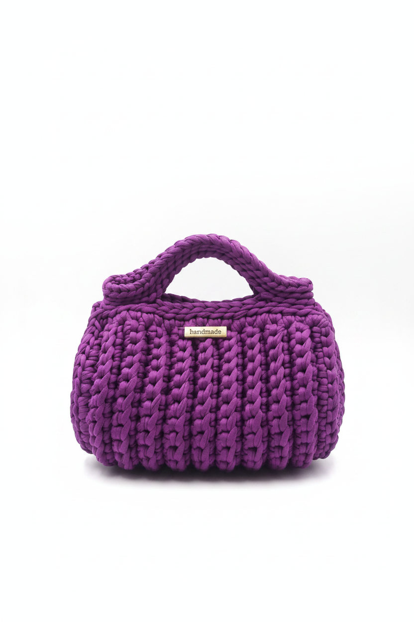 Borsa crochet viola - foto di vendita